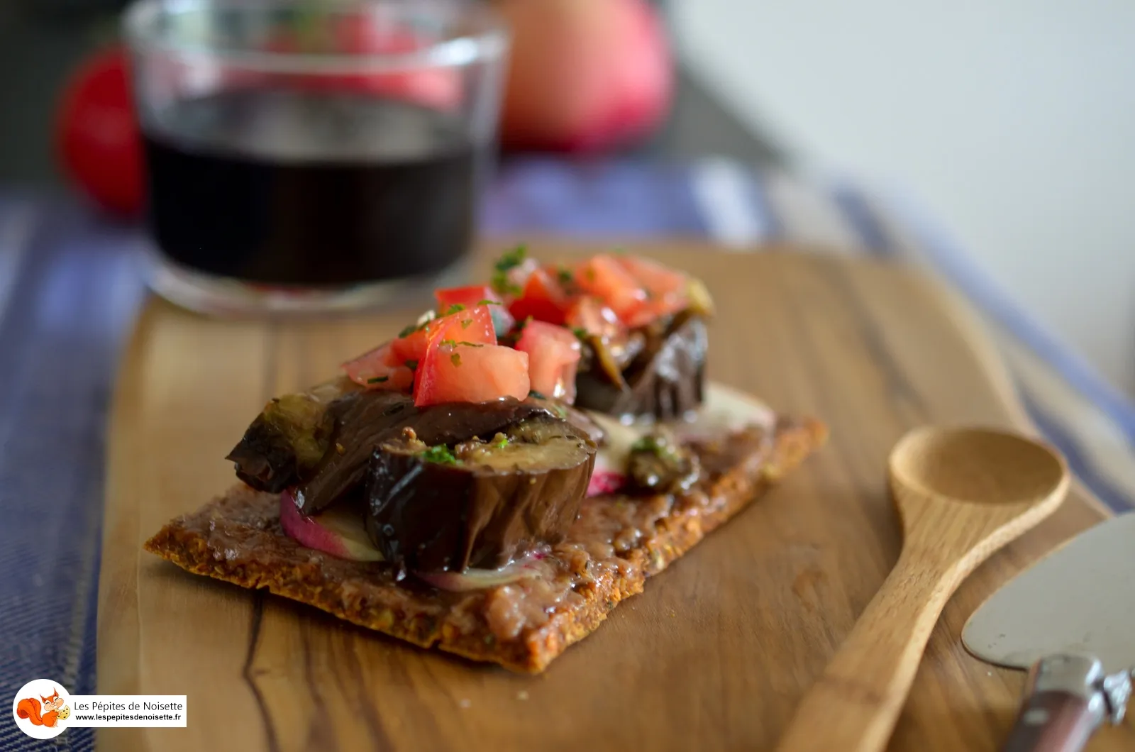 Bruschettas Pêche Aubergine Amande (5 Sur 5)