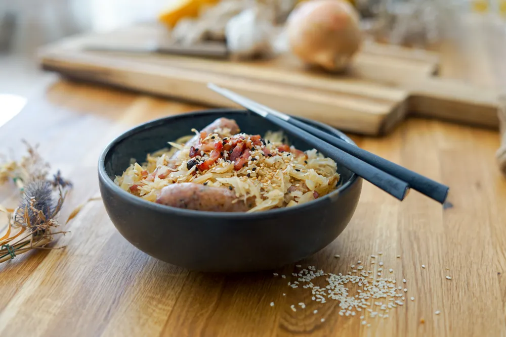 Recette Wok Choucroute 5
