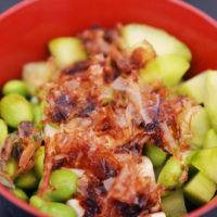 Salade du Pays du Soleil Levant au tofu et aux fèves