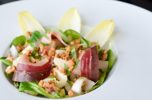 Salade de magret à la poire