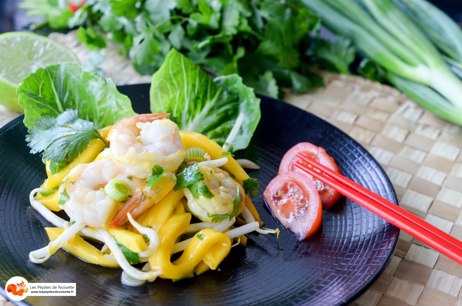 Salade Tha De Crevettes La Mangue Les P pites De Noisette