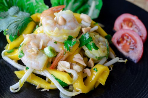 Salade Thaï de crevettes à la mangue