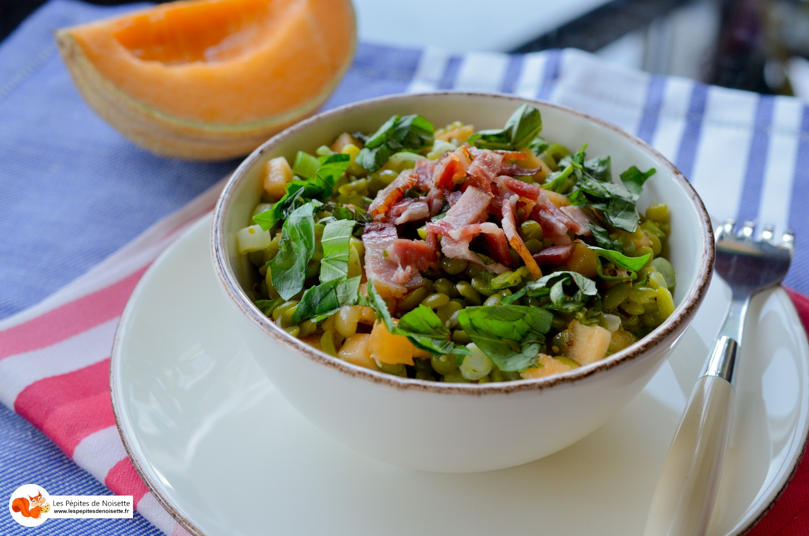 Salade De Pois Casses Au Melon Et Petits Lardons Les Pepites De