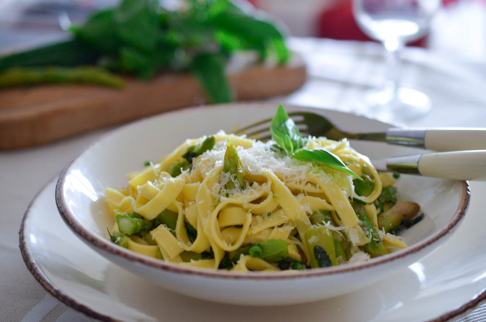 Pasta Primavera Tagliatelles Asperges Petits Pois (9 Sur 9)