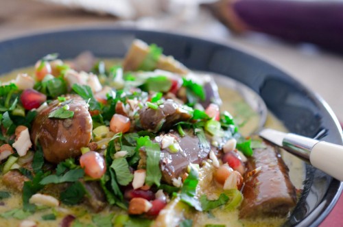 Curry d'aubergine à la citronnelle