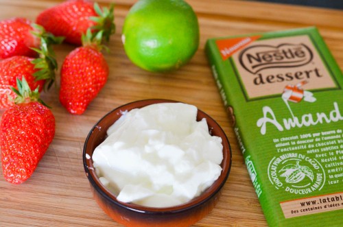 Fontainebleau aux fraises façon stracciatella