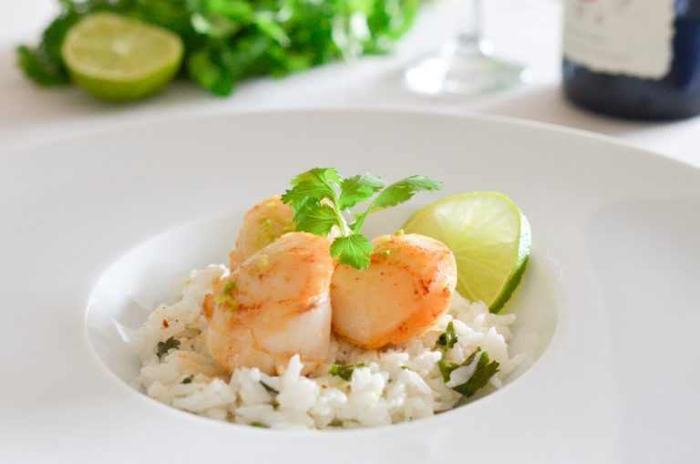 Saint Jacques Au Citron Vert Et Son Riz Coco