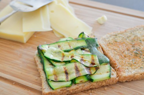 Croque Monsieur végétarien courgettes emmental