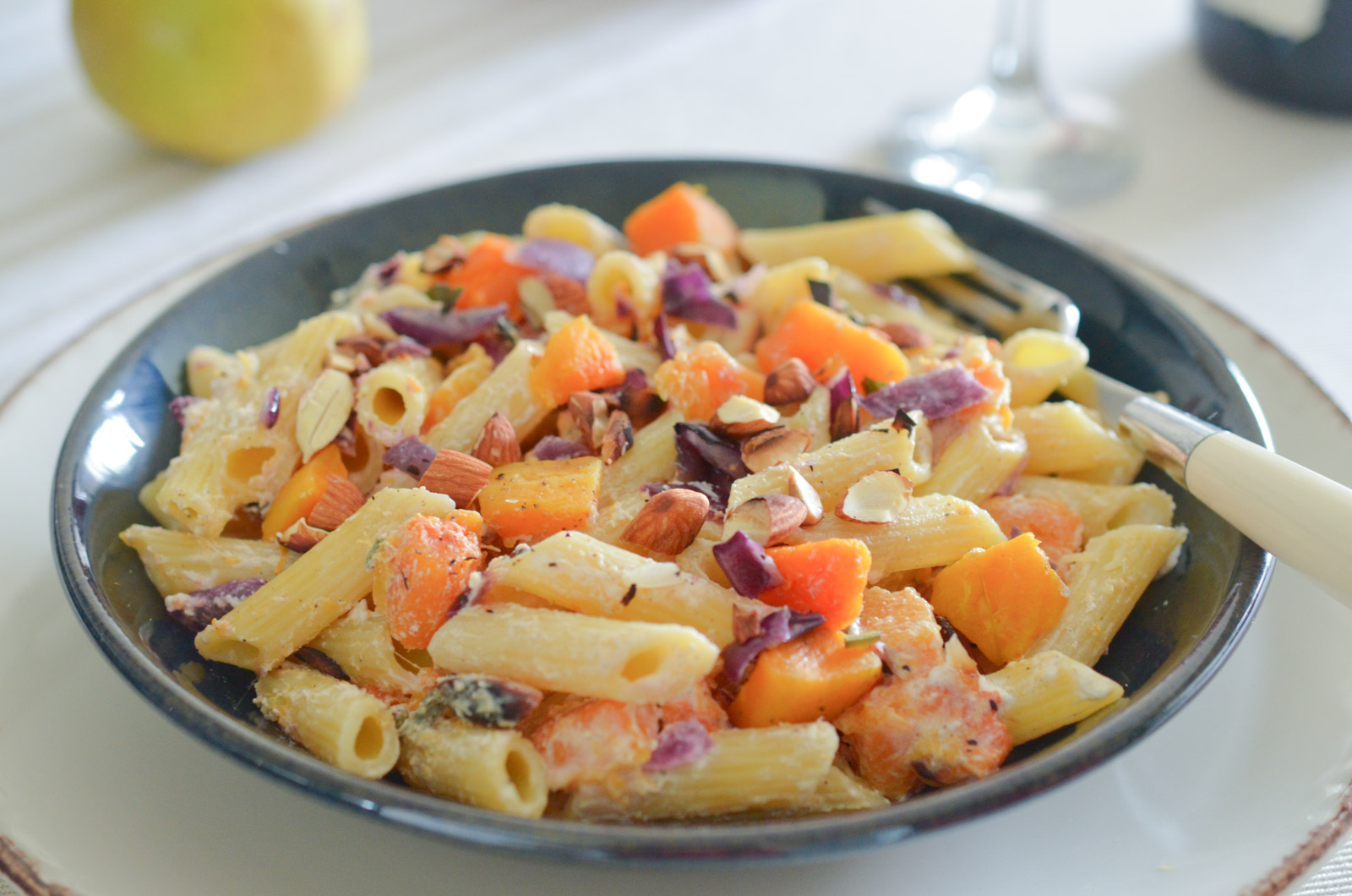 Penne Butternut Sauge Au Chevre Fondant Les Pepites De Noisette