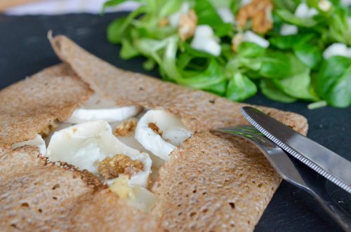 Galette chèvre poire miel