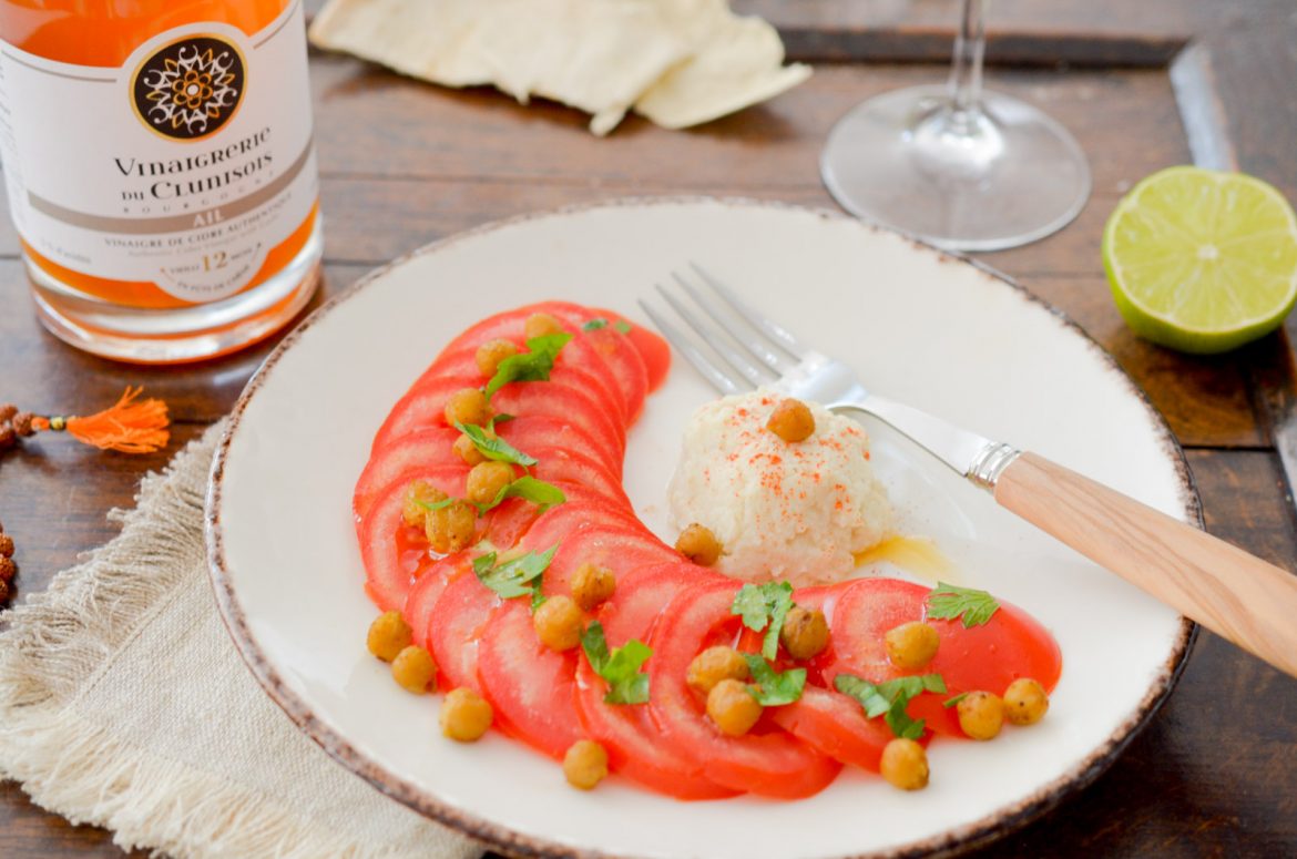 Carpaccio Tomates Houmous Vinaigre Ail (4 Sur 9)