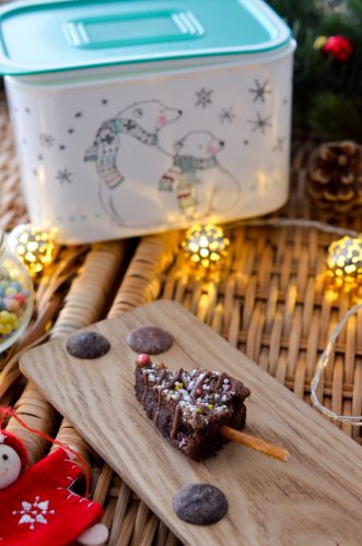 Sapins tout chocolat façon sucettes de Noël