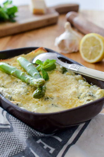 Lasagnes aux asperges et à la ricotta