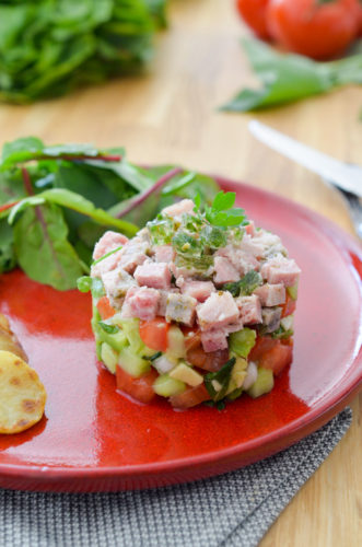 Tartare de légumes au porcillé