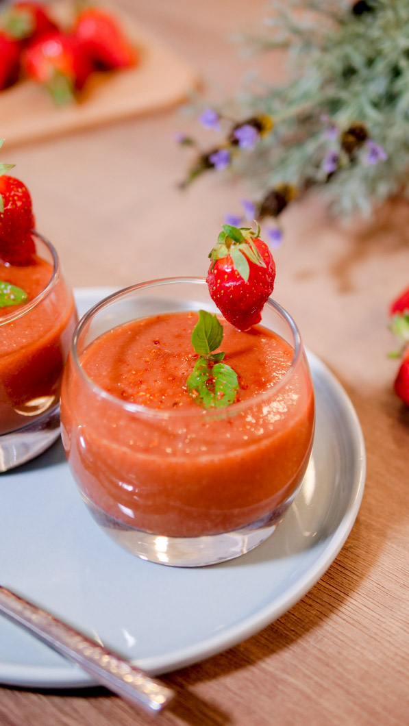 Gaspacho aux tomates et à la fraise Les Pépites de Noisette