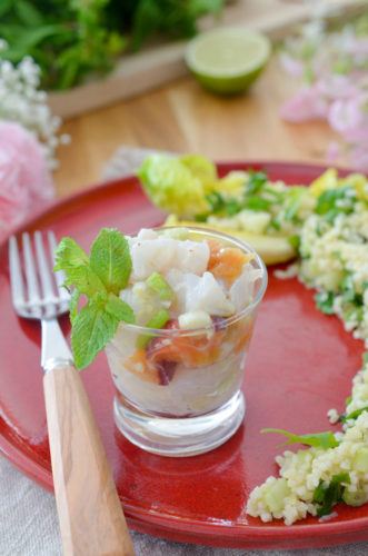 Ceviche pêche gingembre