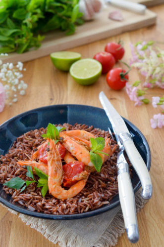 Crevettes sautées à l'ail et au citron vert