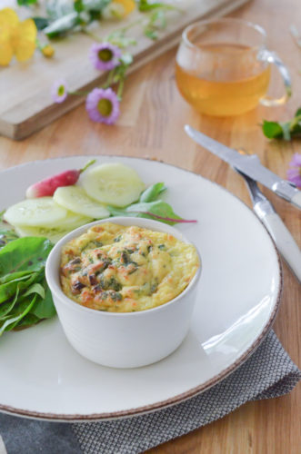 Flan à la brousse et aux herbes