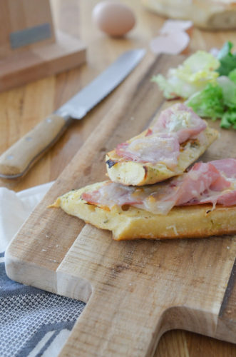 Pain perdu salé au jambon