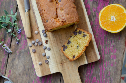 Quatre quart à l'orange et pépites de chocolat