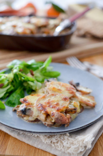 Gratin Dauphinois aux champignons