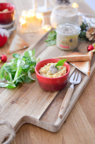 Oeufs brouillés aux champignons et à la truffe