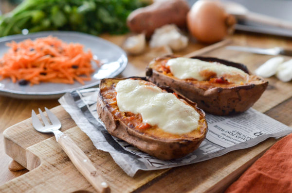Patates douces façon pizza mozza Les Pépites de Noisette