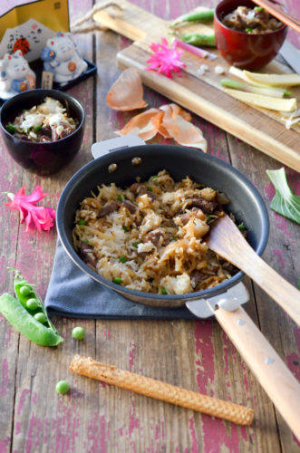 Riz sauté au boeuf à la chinoise