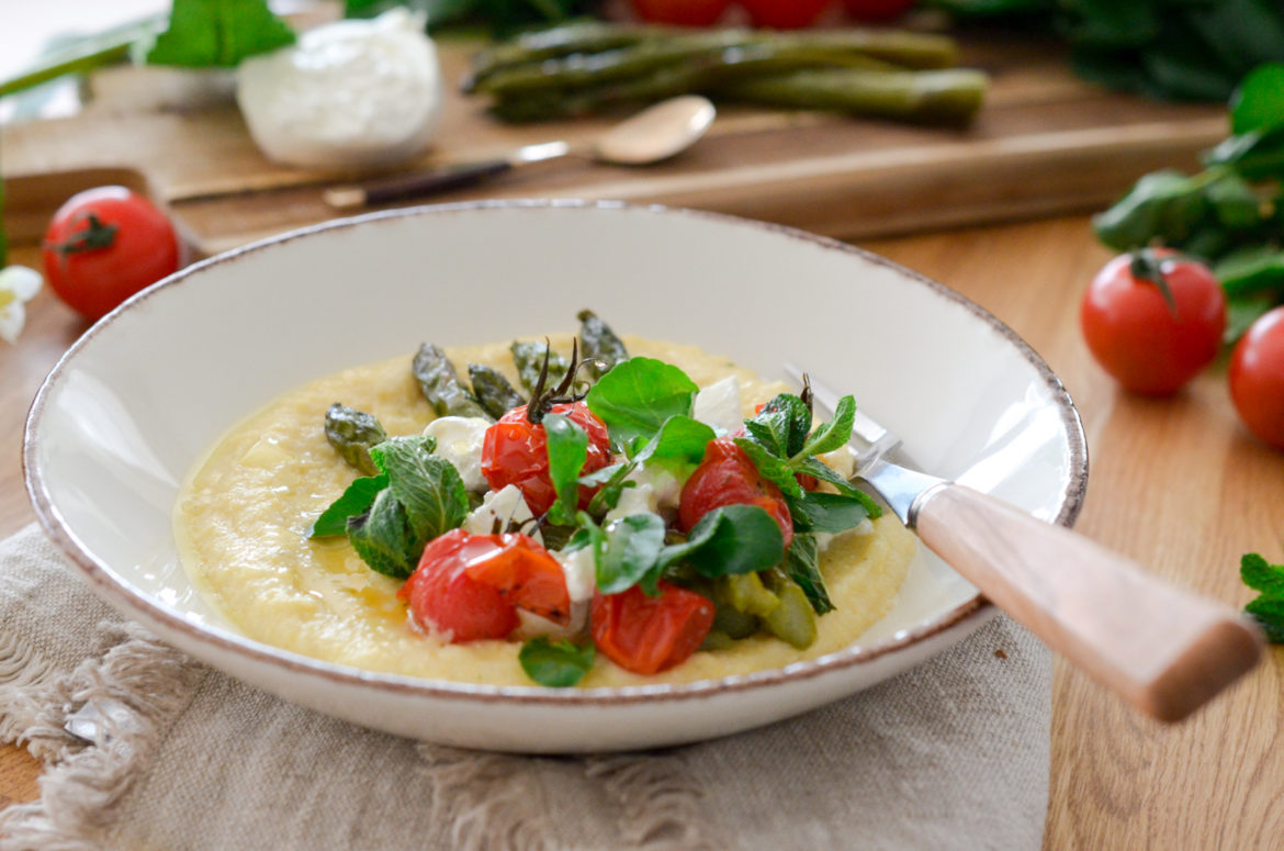 Recette Polenta Asperges Burrata 10