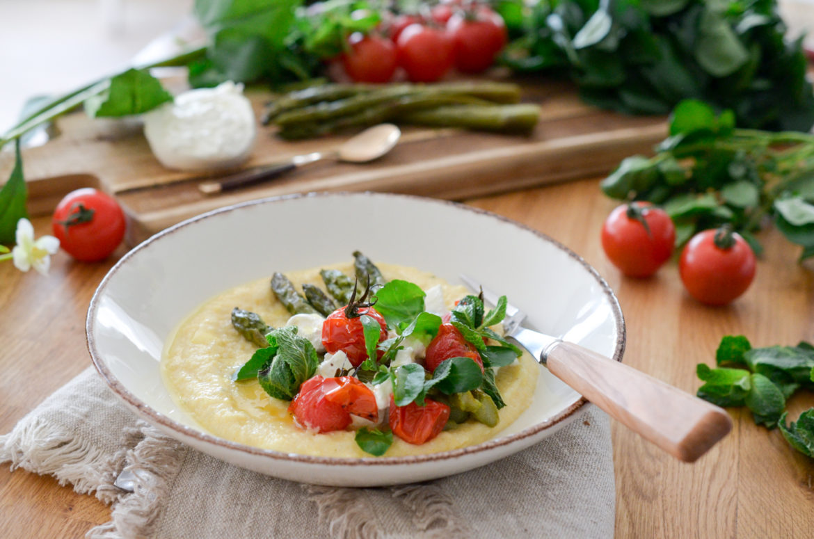 Recette Polenta Asperges Burrata 8