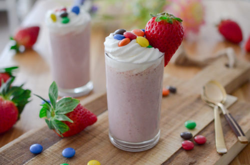 Recette Milkshake Fraise M&ms 7