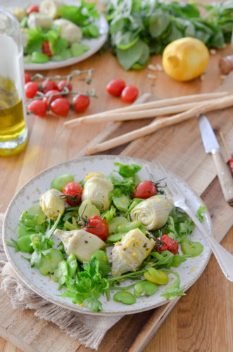 Recette Salade Artichauts Feves Citron 8