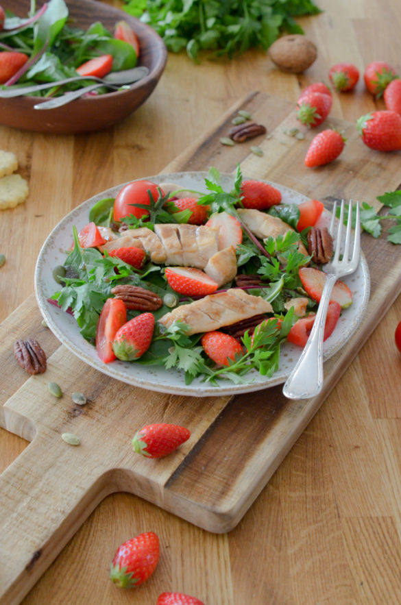 Salade de lapin aux fraises Les Pépites de Noisette