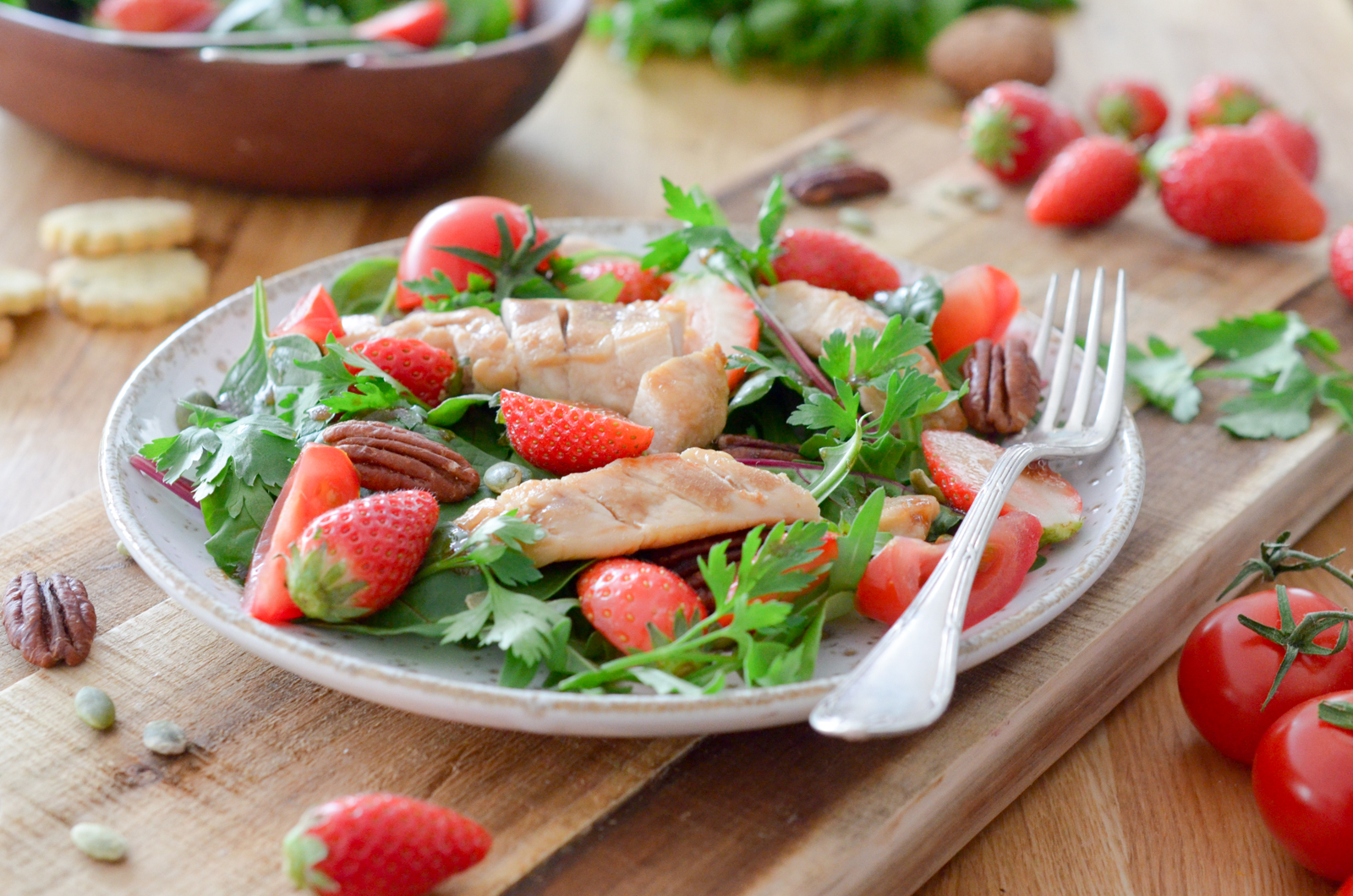 Salade de lapin aux fraises - Les Pépites de Noisette