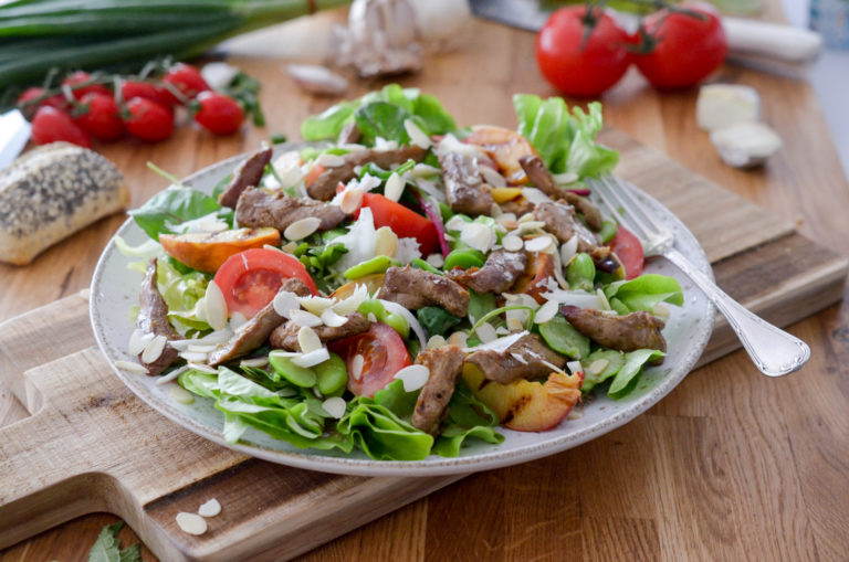 Salade De Canard Aux Peches Les Pepites De Noisette