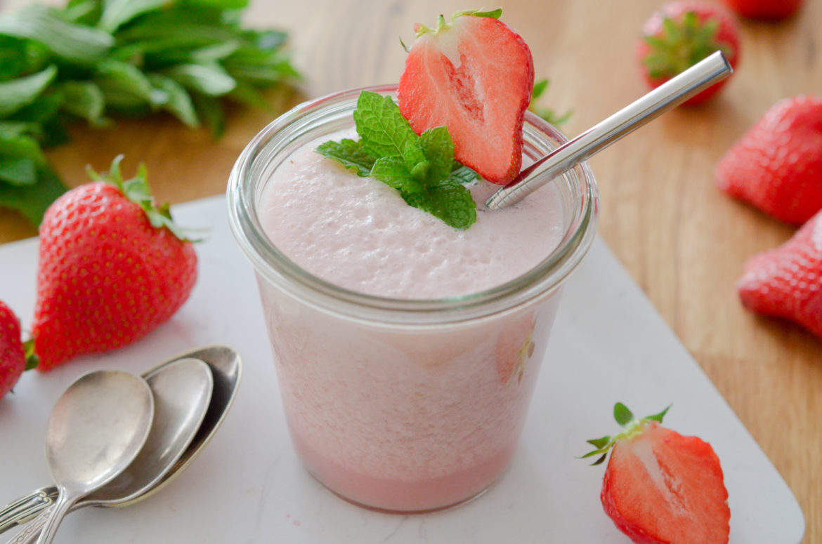 Smoothie Fraise Amande Miel 2