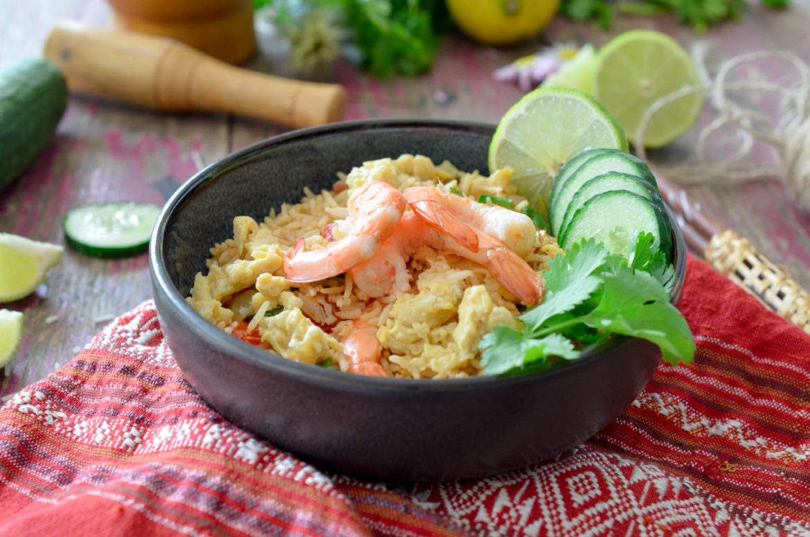 Recette Riz Saute Cambodge Crevettes Taureau Aile