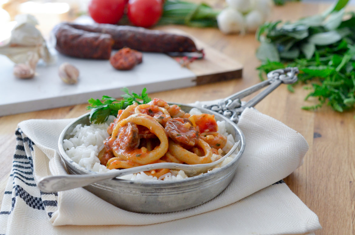 Recette Calamars Chorizo