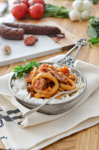 Recette Calamars Chorizo 4