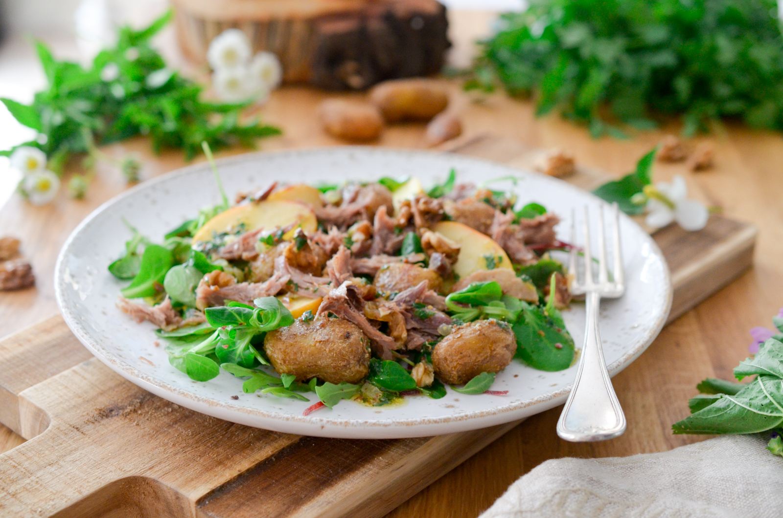 Salade au confit de canard - Les Pépites de Noisette