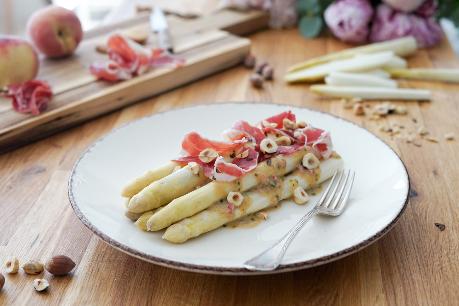 Asperges blanches vinaigrette - Les Pépites de Noisette