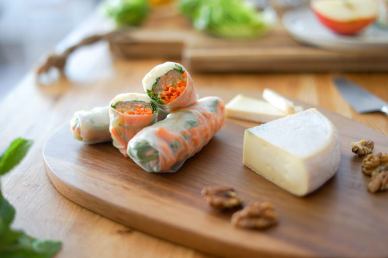 Rouleaux de printemps au reblochon