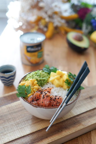 Recette Poke Bowl Saumon Mais 2