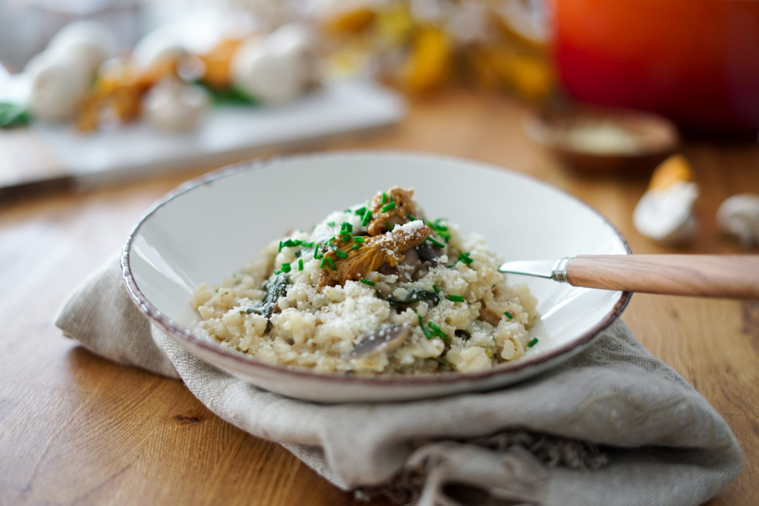 Risotto aux champignons au four - Les Pépites de Noisette