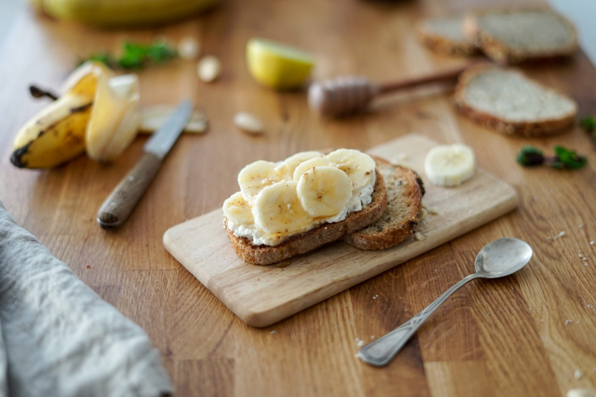 Recette Tartines Ricotta Banane 4