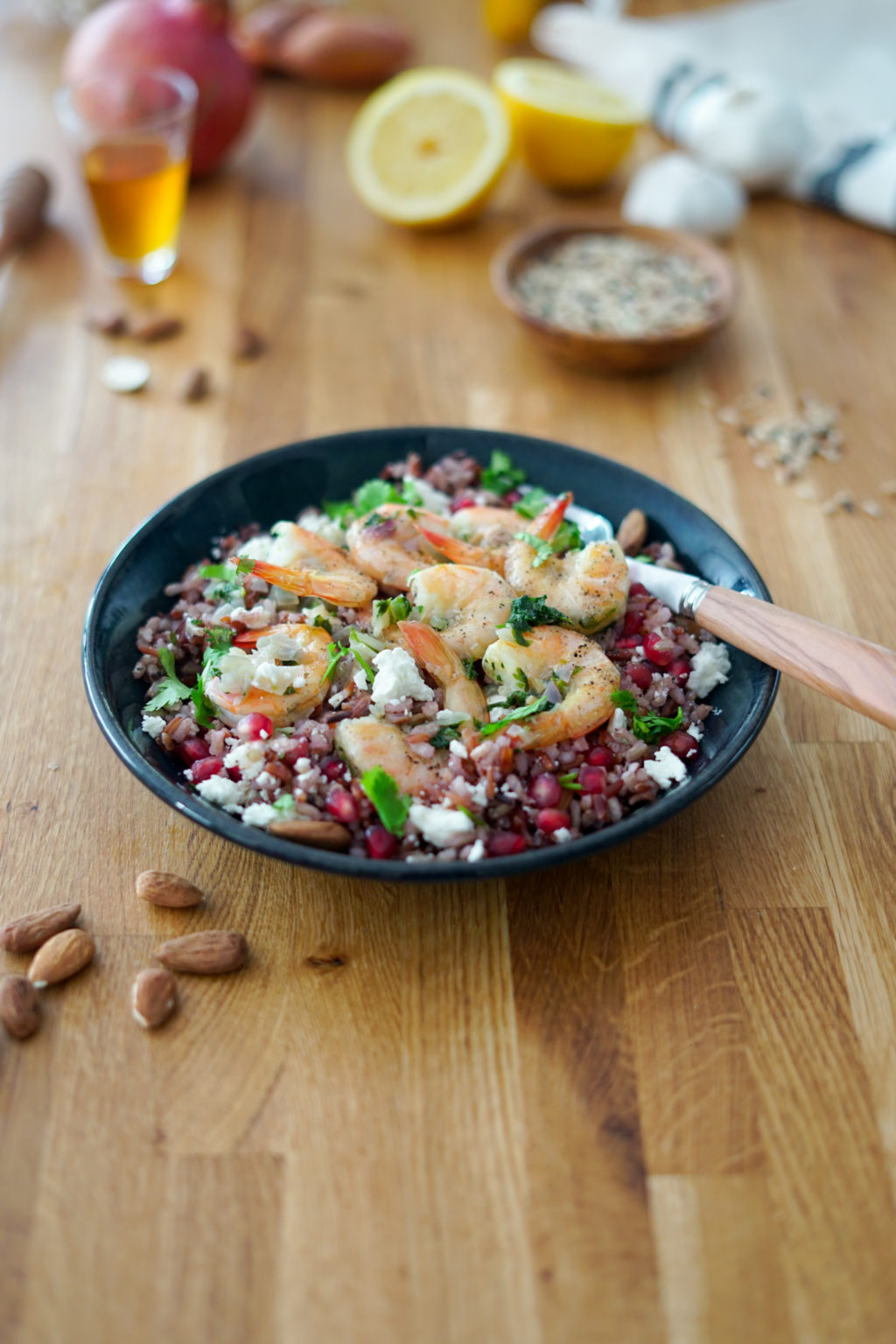 Salade de riz sauvage aux crevettes Les Pépites de Noisette Salade de riz sauvage aux crevettes Les Pépites de Noisette