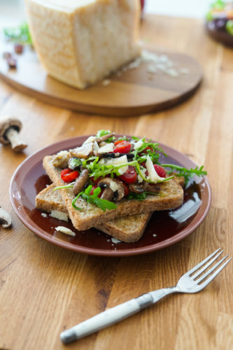 Recette Tartines Champignons Grana Padano 12