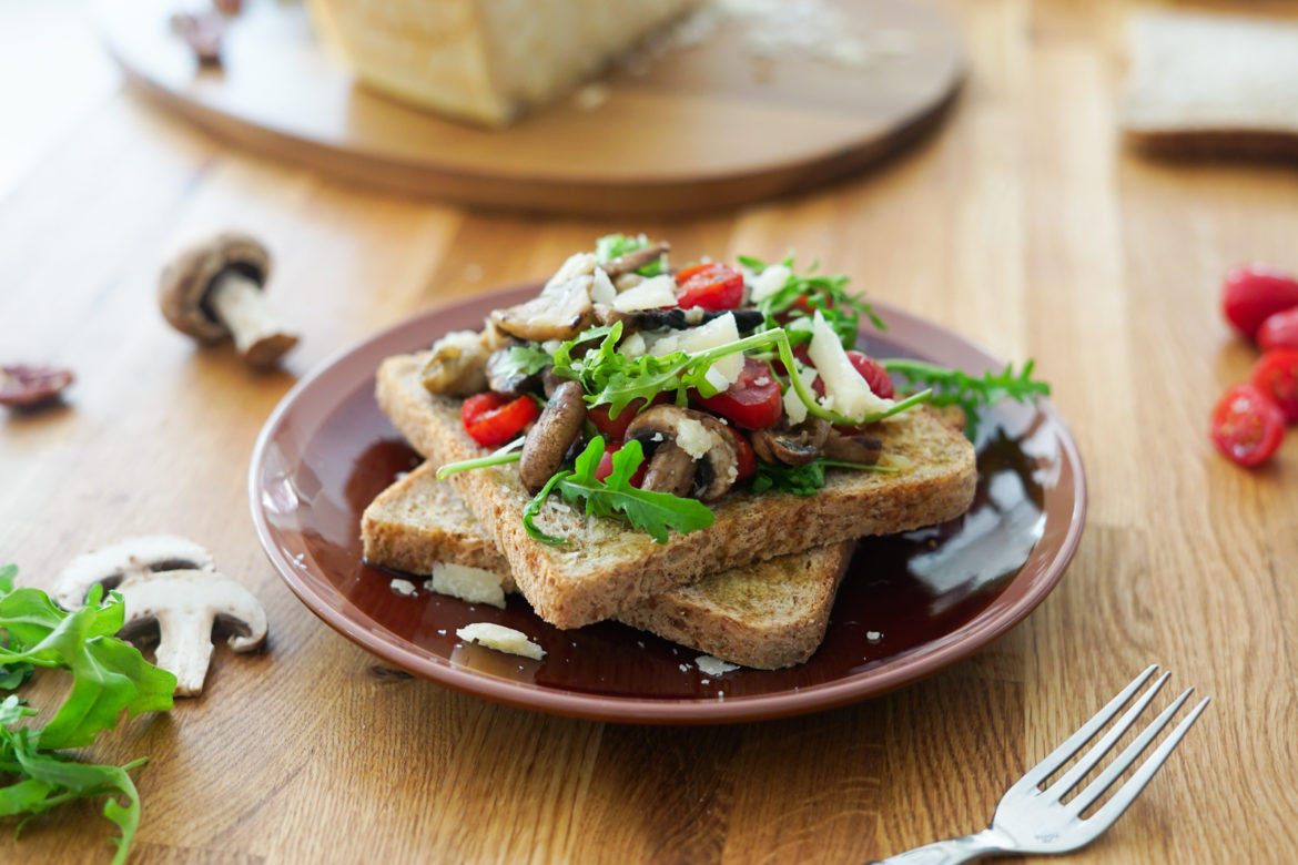 Recette Tartines Champignons Grana Padano 9