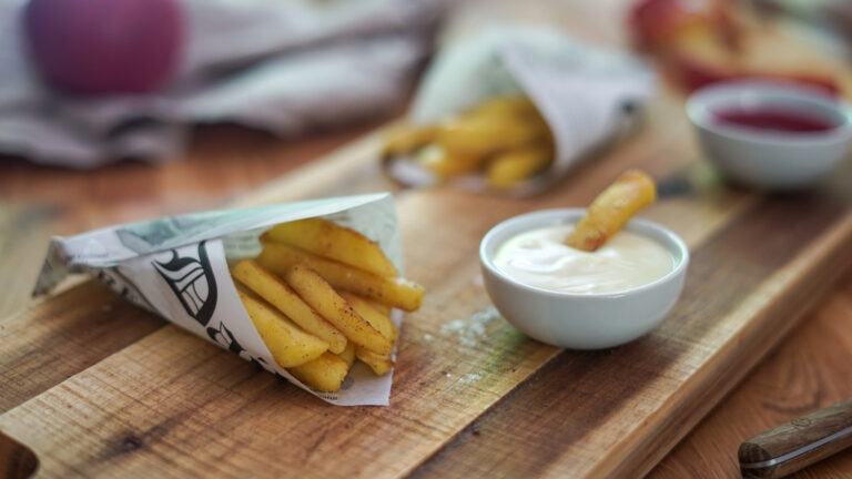 Frites de pommes en trompe l'oeil