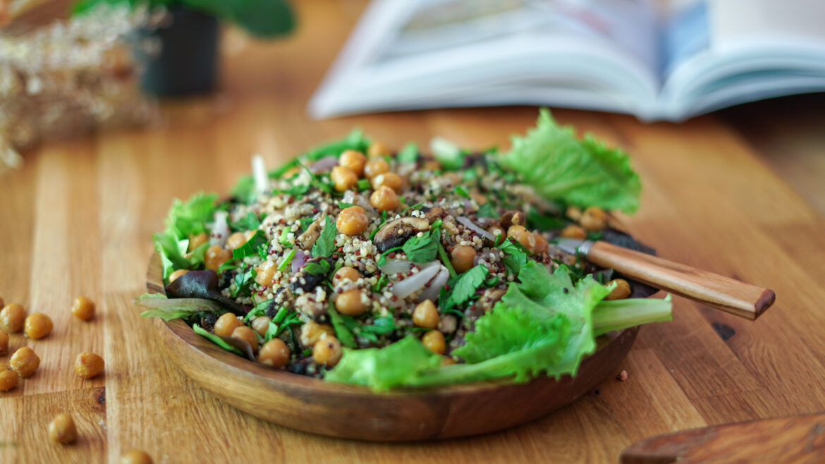 Recette Salade Quinoa Champignons 9